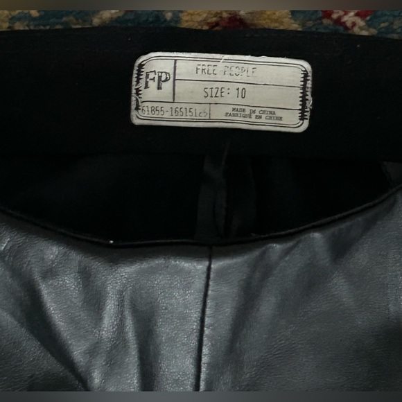 Free People Black Leather Pants_size 10 - Picture 11 of 12